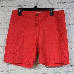 Woolrich Women's High Waist Coral 8" Hiking Trail Shorts Size 8 Casual Stretch